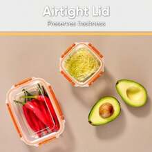 Superio Brand Contenedor de almacenamiento de alimentos, 13 onzas, naranja(Naranja) - Multicolor - Ver 6