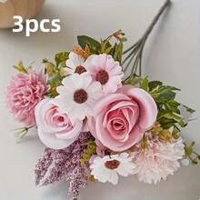 Lifelike Peony And Rose Fabric Flowers, Embellished With Hydrangeas And Artificial Simulated Flowers - Perfect For High-End Home And Garden Decoration, Wedding Decoration, Engagement, And An Excellent Gift For Festivals And Events. - Multicolor - View 9