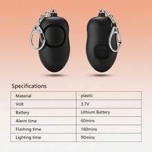 1pc 130dB SOS Alarm Keychain, USB Rechargeable Personal Safety Alarm With LED Light, Suitable For Women, Elderly, Emergency Button, Anti-Wolf, Self-Defense, Home, Car, Gift