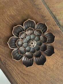 1pc Lotus Flower Incense Holder Set, Zen Style Incense Stick Holder, Sandalwood Incense Burner Tray - Online Fashion - Multi Scents - View 9