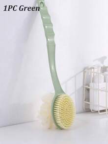 双面沐浴刷，采用柔软黄瓜纤维和刷毛——深层清洁背部和足部磨砂刷，温和去角质身体和面部磨砂刷，粉色，适用于背部和足部护理，符合人体工程学设计，经久耐用，适合家庭SPA，小巧便携 - 彩色 - 查看 10