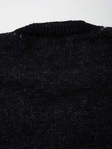 Áo len nam dài tay cổ chữ V in chữ, dáng rộng thoải mái hiệu ANDREILEE, kiểu dáng đường phố đa năng, thích hợp cho mùa xuân, thu và đông. - màu đen - Xem 9