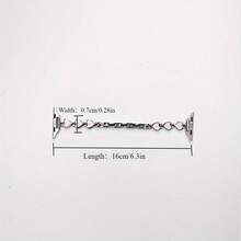 This Creative Metal Silver-Edged Bracelet-Style Band Is Compatible With 38mm, 40mm, 41mm, 42mm, 44mm, 45mm, 46mm, 49mm Models, Including Watch Series 11-1 SE Ultra. It Features An Adjustable Buckle Closure, But Is Not Waterproof (Watch Not Included). - Multicolor - View 4