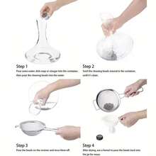 200颗不锈钢精密清洁球，可重复使用的金属醒酒器清洁球，适用于醒酒器、玻璃器皿和烧瓶，带收纳容器，工业轴承球 - 彩色 - 查看 8