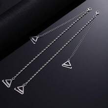 2pcs/Set Women's Single Row Rhinestone Bra Straps, Metallic Bra Shoulder Strap & Bralette Accessory For Rave - Multicolor - View 8