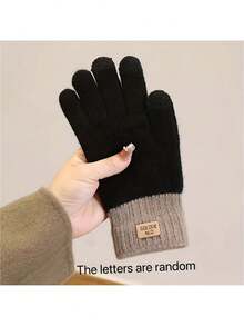 Unisex Thick Knitted Touchscreen Winter Gloves (1 Pair) – Breathable, Non-Slip & Durable Gloves, Ideal For Driving, Cycling, Skiing, Work & All Kinds Of Outdoor Adventures, Must-Have For Outdoor Lovers - Nhiều màu - Xem 8