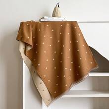 1pc Multicolor Patchwork Heart Pattern Jacquard Knit Scarf, Fashionable & Versatile Shawl Wrap, Thick & Warm For Daily Use - Multicolor - View 6