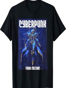 CYBERPUNK MECHA GODDESS REDUX T-Shirt - Black - View 1
