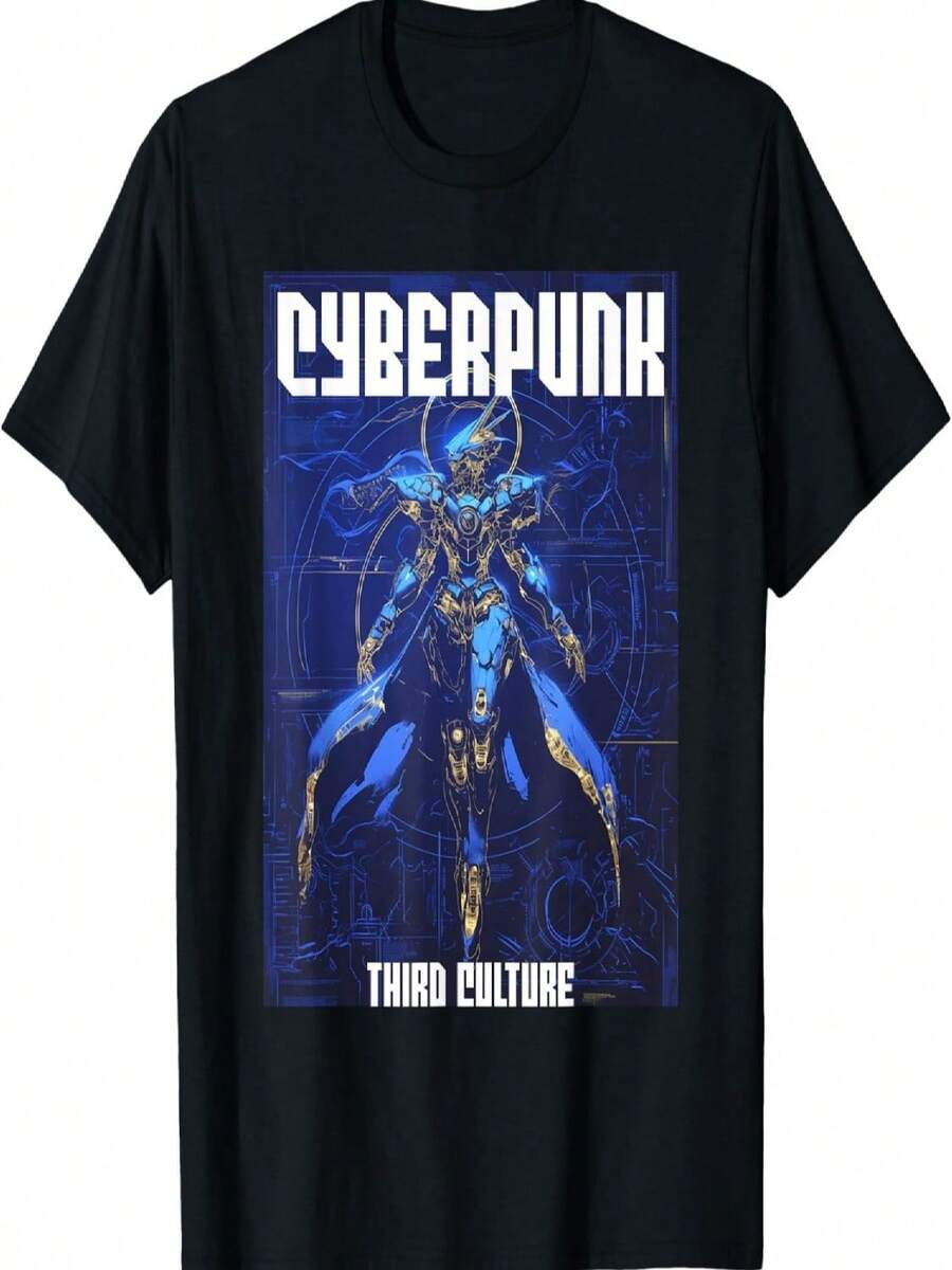 CYBERPUNK MECHA GODDESS REDUX T-Shirt - Black - View 1