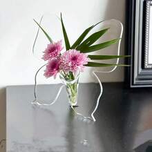 亚克力蝴蝶花瓶，简约现代家居装饰花瓶，装饰亚克力花瓶，家居装饰，情人节装饰品，新家装饰，简约装饰 - 無色 - 查看 6