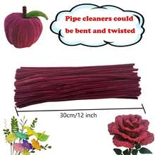 EstiloTendenciaJuego De Manualidades De 100 Piezas De Limpiapipas Rojo Vino, Tallos De Chenilla Gruesos Y Mullidos Limpiapipas Para Proyectos De Manualidades DIY Y DecoracionesCalidad PremiumVersióN Mejorada - Blanco - Ver 10