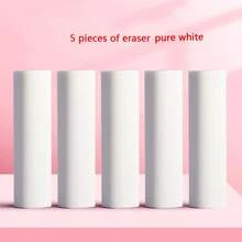 4pcs Retractable Erasers, Cat Paw Shaped, Suitable For Students, Office, Learning Supplies - one-size - View 5