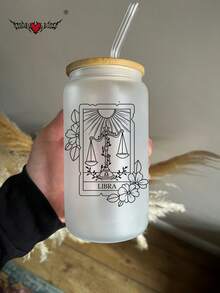 十二生肖磨砂玻璃吸管杯（带竹盖和吸管），高温烧制印花，冷饮/果汁吸管杯，热饮吸管杯，户外旅行大容量水杯，精致可爱的奶茶杯，有磨砂和透明两种版本可选，高品质抹茶吸管杯 - 最佳礼品之选！ - 彩色 - 查看 37