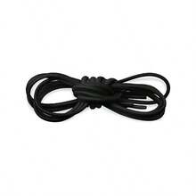 Half Round Shoes Laces, Elastic Oval Shoelaces Sneakers And Casual Shoes, 100cm/39.37 Inch - 黑色 - 查看 2