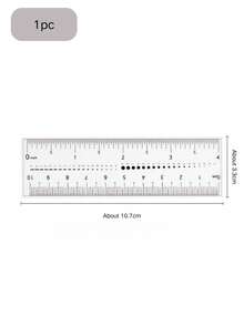 1/5pcs Transparent Flexible Nail Ruler, Wearable Nail Measurement Card With Rhinestone Size Comparison Scale, Precise Measurement Tool For Nail Salon, Popular Nail Art Accessory, Portable - Multicolor - View 7