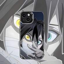 Dual-Style Sword-Wielding Anime Character  Case For 17/15/14/13 Series - Blue/Green Eyes Design, "SO COOL" Label, Slim Shockproof Cover For Anime Fans - Naranja - Ver 11