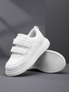 Low-Top Flat Leather Comfortable Casual Children Sports Shoes - White - View 6