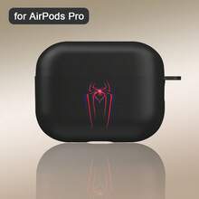 1 pieza/2 piezas Funda protectora para auriculares con estampado de araña de dibujos animados de Halloween, compatible con 1/2, 3, Pro, Pro 2 y 4, Pro 3, regalo perfecto para vacaciones/Año Nuevo, regalo para amigos y familiares - Negro - Ver 9