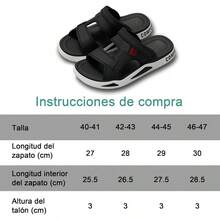 Ultra Comodas Sandalias de EVA para Hombre, Chanclas de Playa, Pantuflas Antideslizantes para Interior y Exterior, Casa, Bao - 27,0~28,0 cm D + negro - Ver 4