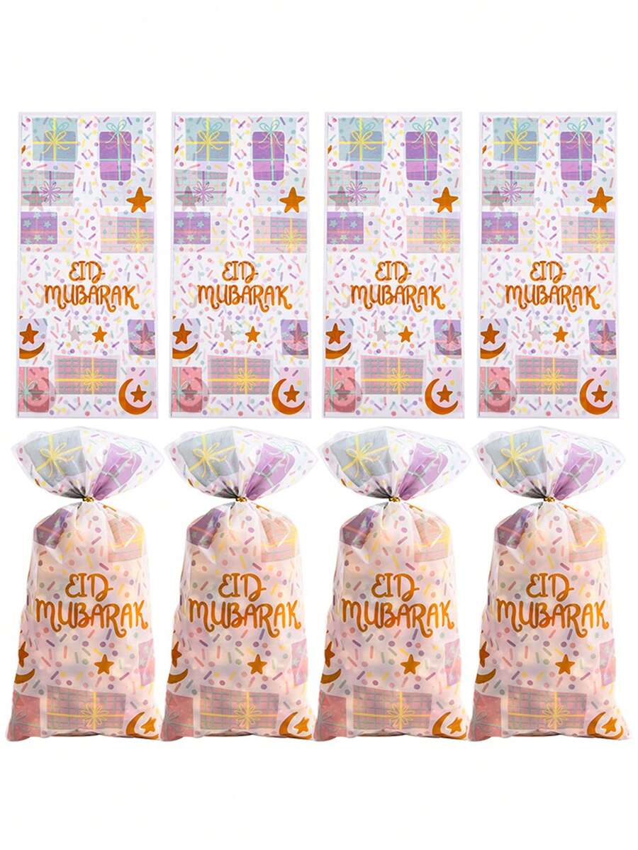50 unidades, Sacolas para o Ramadã, Sacolas para Presente Eid Mubarak, Decoração do Ramadã 2026, Sacolas para Biscoitos e Doces, Ramadã Kareem, Festa Islâmica Muçulmana, Presente Eid Al-Fitr, Sacola para Embalagem de Alimentos, Sacola para Embalagem, Suprimentos para Confeitaria, Artigos para Festas, Artigos para Feriados - Multicolorido - Ver 1