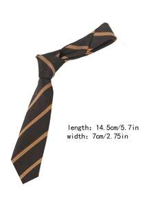 1pc Men's Business Gentleman Striped Necktie, Suitable For Casual, Business, Streetwear, Daily, Business Party And Wedding Accessories