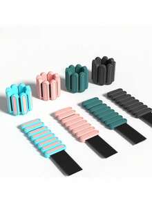 2磅脚踝负重手环 可调节瑜伽健身训练健身房硅胶可调节可穿戴腕踝负重瑜伽承重硅胶健身手环隐形器材护腿护臂护腕运动训练负重环