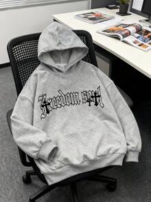 Áo nỉ trùm đầu họa tiết chữ cho bé trai tuổi teen. Phong cách Thu/Đông mới. Phù hợp cho cả bé trai và bé gái mặc hàng ngày, dự tiệc, đi học, tham dự lễ hội âm nhạc, đi nghỉ mát, đi làm. Có thể làm quà tặng cho gia đình, bạn trai, bạn gái, bạn bè. - Xám - Xem 2