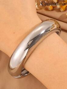 Camhanno 1 件优雅奢华不锈钢手链 - 光滑细腻的表面设计，完美契合日常通勤，为办公室装扮增添一丝优雅；约会之夜，它散发柔和的光芒，让您以精致的魅力脱颖而出；派对聚会，它更能衬托出您迷人的风采。 - 彩色 - 查看 6
