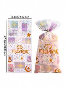 50 unidades, Sacolas para o Ramadã, Sacolas para Presente Eid Mubarak, Decoração do Ramadã 2026, Sacolas para Biscoitos e Doces, Ramadã Kareem, Festa Islâmica Muçulmana, Presente Eid Al-Fitr, Sacola para Embalagem de Alimentos, Sacola para Embalagem, Suprimentos para Confeitaria, Artigos para Festas, Artigos para Feriados - Multicolorido - Ver 5