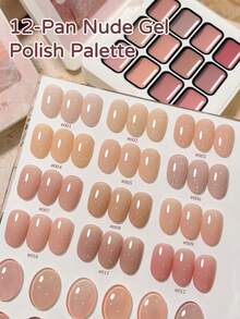 12-Colors Patter Glue Smudges Canned High Saturation Popular Semi-Solid Nail Polish Glue Nail Salon For Special Use - Nhiều màu - Xem 5
