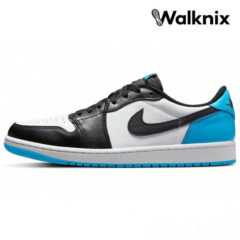 Air Jordan 1 Retro Low OG 'UNC' White Dark-Powder-Blue Black Sneakers Men CZ0790-104 - 彩色 - 查看 1