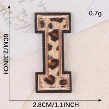 A-Z English Letter Patches, Leopard Print Embroidered Iron-On Stickers, Suitable For Clothing, DIY Name Apparel - Leopard - View 33