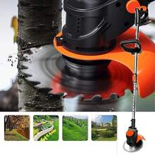 Desbrozadora Eléctrico Doméstico Mexicano - Batería Litio + 2 Baterías + Herramientas, Multifunción para Jardines Mexicanos/Desbrozadora Inalámbrico Ligero 1.6kg - Ideal para Jardines de México, 4 Cuchillas + Accesorios Completos - Negro - Ver 5