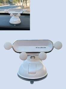 New Car Phone Holder - Dashboard Suction Cup Holder, Gravity Auto Clamping, Anti-Shake Stable, Foldable Design, Cute "Hi, I'm Baby" Text, Universal Fit, Suitable For Navigation, Ideal For Female Drivers - one-size - View 11