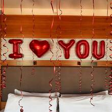 Red Valentine's Day Bow Balloon Set. Includes Extra Large Red Bow Foil Balloon, Red & Black Ombre Petal Balloons, Suitable For Valentine's Day, Birthday Decor, Engagement Party, Bridal Shower, Party Decoration, Home Decor, Anniversary. - Multicolor - View 6
