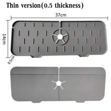 1 件硅胶水槽防溅罩、水龙头滴水收集托盘和干燥垫、多功能厨房和浴室水槽配件、防滑洗碗皂和海绵架、厨房台面防溅保护器、房车、吧台、厨房水槽水龙头垫、水龙头防溅罩、厨房水槽防溅罩