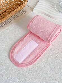 1pc Adjustable Women's Spa Facial Headband, Shower & Makeup Hair Tie Suitable For Washing Face, Soft Towel & Hair Styling Accessory Accessories - 彩色 - 查看 7