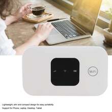 Portable Wifi High Speed White Portable Small 4G Mobile WiFi Hotspot Router For Phone Laptop Desktop Tablet,Type: Plug In Card (SIM Card Not Included) - White - View 1