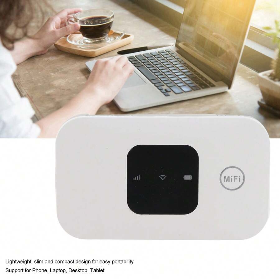 Portable Wifi High Speed White Portable Small 4G Mobile WiFi Hotspot Router For Phone Laptop Desktop Tablet,Type: Plug In Card (SIM Card Not Included) - White - View 1