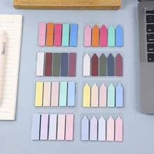 100pcs Gradient Pastel Color Arrow Shaped Removable Reusable Sticky Notes, Strong Adhesive, Tear-Resistant, Suitable For Notebooks, Daily Planners, Study Notes, Office File Labeling, Diaries, And DIY Scrapbooking