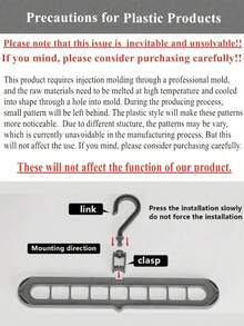 1/3/6pcs 9-Hole Multi-Function Magic Hanger, Foldable, Rotatable, With Storage Rack, Decorative, Decorate Room, Decorate Home, Decorate Bedroom, Bedroom, Home Storage, Suitable For Storing T-Shirts, Shirts, Short Sleeves, Shorts, Short Skirts, Dresses, Pants, Shoes, Jeans, Skirts, White Women's T-Shirts - Pink - View 10