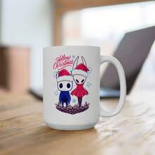 Hollow Christmas Ceramic Mug, (11oz, 15oz) Hollow Knight, Silksong, Video Game - 圖片色 - 查看 10