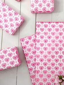 10 Sheets Of Red Heart-Patterned Valentine's Day Wrapping Paper, Bulk, Suitable For Gift Bags, Romantic Wrapping Paper, Suitable For Valentine's Day, Birthday Gifts, Craft Decorations, Valentine's Day Gift Wrapping Decorations, Sydney Paper Industry Wedding Party Gift Wrapping Paper, Colored Tissue Paper, Sydney Paper Industry, Wrapping Paper, Tissue Paper, Bouquet Supplies, Gift Wrapping Paper, Bridal Showers