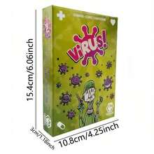 Đồ chơi tương tác Thẻ nhiễm virus siêu vi, Trò chơi hội đồng gia đình, Trò chơi tiệc tùng - Nhiều màu - Xem 6