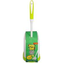 Pine-Sol Cepillo limpiador de inodoro con soporte, varita de limpieza resistente con limpiador debajo del borde, mango antideslizante, organizador de almacenamiento, suministros de baño, amarillo, verde(default) - Multicolor - Ver 1