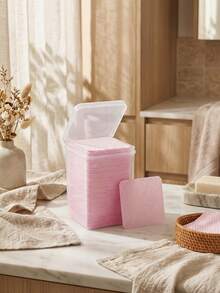 200/400/800/1200pcs Lint-Free Nail Wipes Gel Cleansing Tissues Aluminum-Free Nail Polish Remover Pads For NailArt Beauty Cleaning Care Tool - Pink - View 3