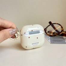 适用于 Pro第一代/第二代/第三代/第四代蓝牙耳机的可爱波点保护套（1个），适合秋冬季使用。 - 杏色 - 查看 5