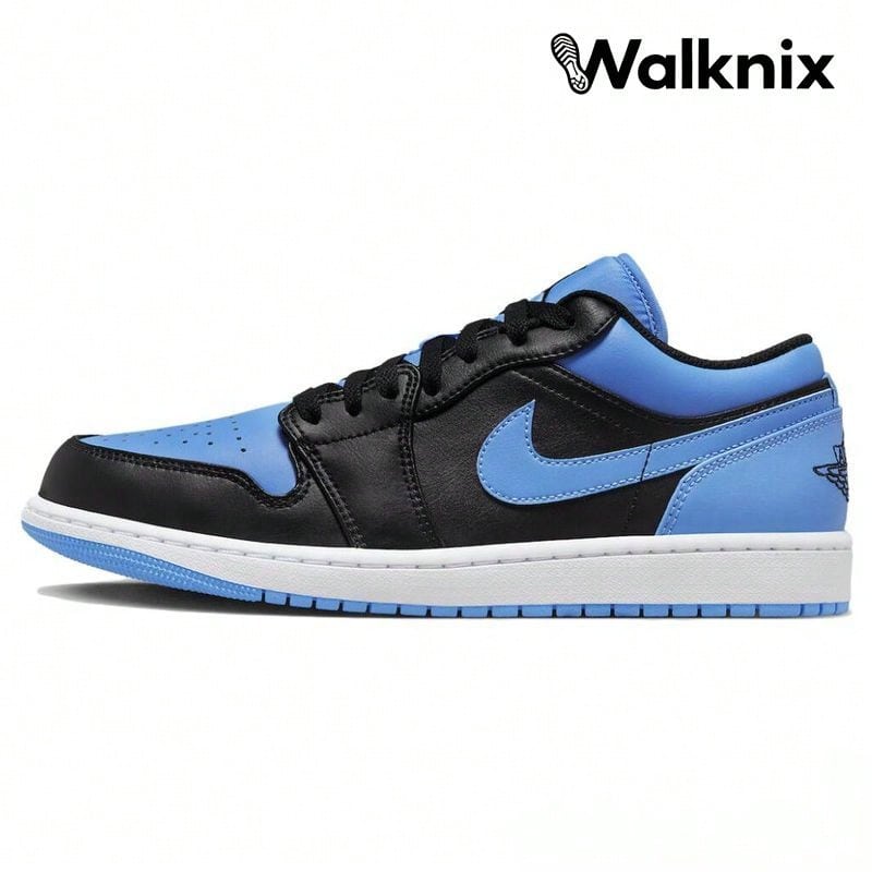Air Jordan 1 Low 'University Blue' Black White Sneakers Men 553558-041 - Multicolor - View 1