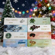 4.72" Premium Incense Sticks, 8 Scents: Sandalwood, Sage, Lemongrass, Cedarwood, Sea Salt, Oud, Aloe, Coffee, Suitable For Home Decor, Hotels, Camping, Yoga & Meditation, Camping Essentials, Fragrant Ambiance, Fashionable Aroma, Incense Sticks, Incense Rods, Home Decor - Set A: 4 Flavors, 140 Sticks - View 2