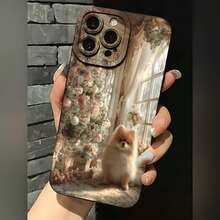 2026 nueva funda de teléfono esmerilada, funda de teléfono con estampado de perro peludo y árbol de Navidad para  17 14 Pro Max  17 13 Pro  17 12  17 11  Galaxy S23 S22 S21 S20 funda de teléfono regalo de pareja para novio novia regalo de vacaciones - Azul Klein - Ver 1